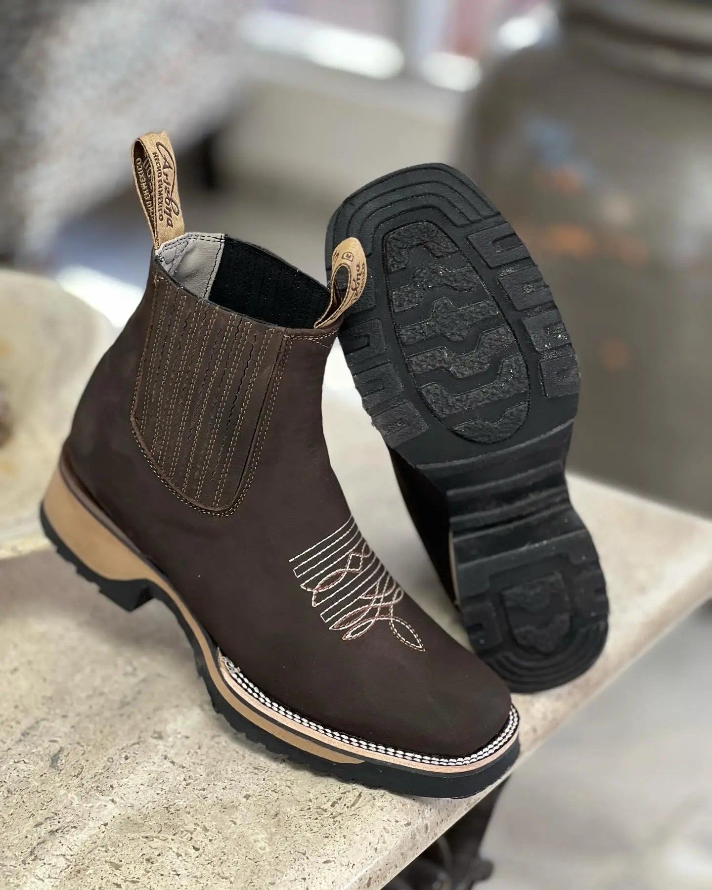 Bottes Cowboy Unisexes en Cuir – Style Western Authentique