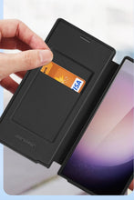 Charger l'image dans la galerie, Étui Magsafe Portefeuille en Cuir Véritable pour Samsung