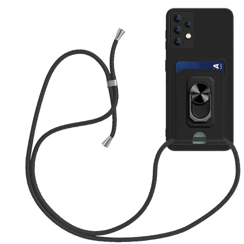 Coque en Silicone avec porte-anneau magnétique pour Samsung