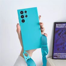 Charger l'image dans la galerie, Coque en Silicone avec Bandoulière pour Samsung