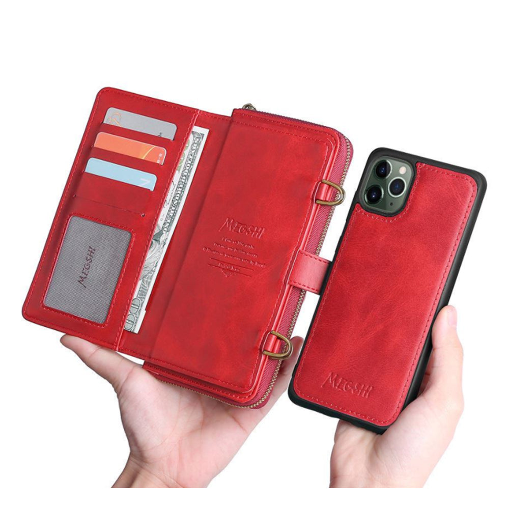 Funda de cuero con tapa para iPhone