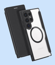 Charger l'image dans la galerie, Étui Magsafe Portefeuille en Cuir Véritable pour Samsung
