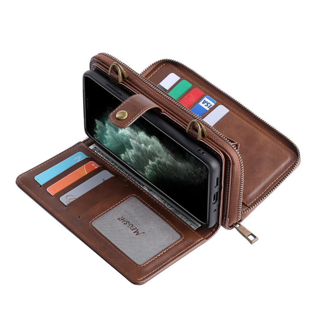 Funda de cuero con tapa para iPhone