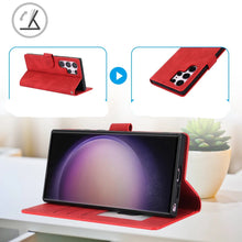 Charger l'image dans la galerie, Étui de Téléphone en Cuir avec Porte-Cartes pour Samsung série S24