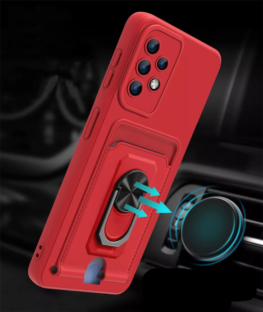 Coque en Silicone avec porte-anneau magnétique pour Samsung
