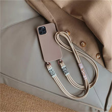 Charger l'image dans la galerie, Coque Souple en Silicone  avec Lanière pour iPhone Protection et Style Réunis