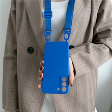 Charger l'image dans la galerie, Coque en Silicone avec Bandoulière pour Samsung