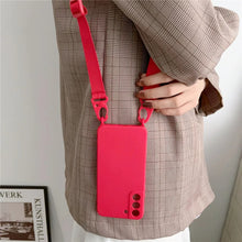 Charger l'image dans la galerie, Coque en Silicone avec Bandoulière pour Samsung