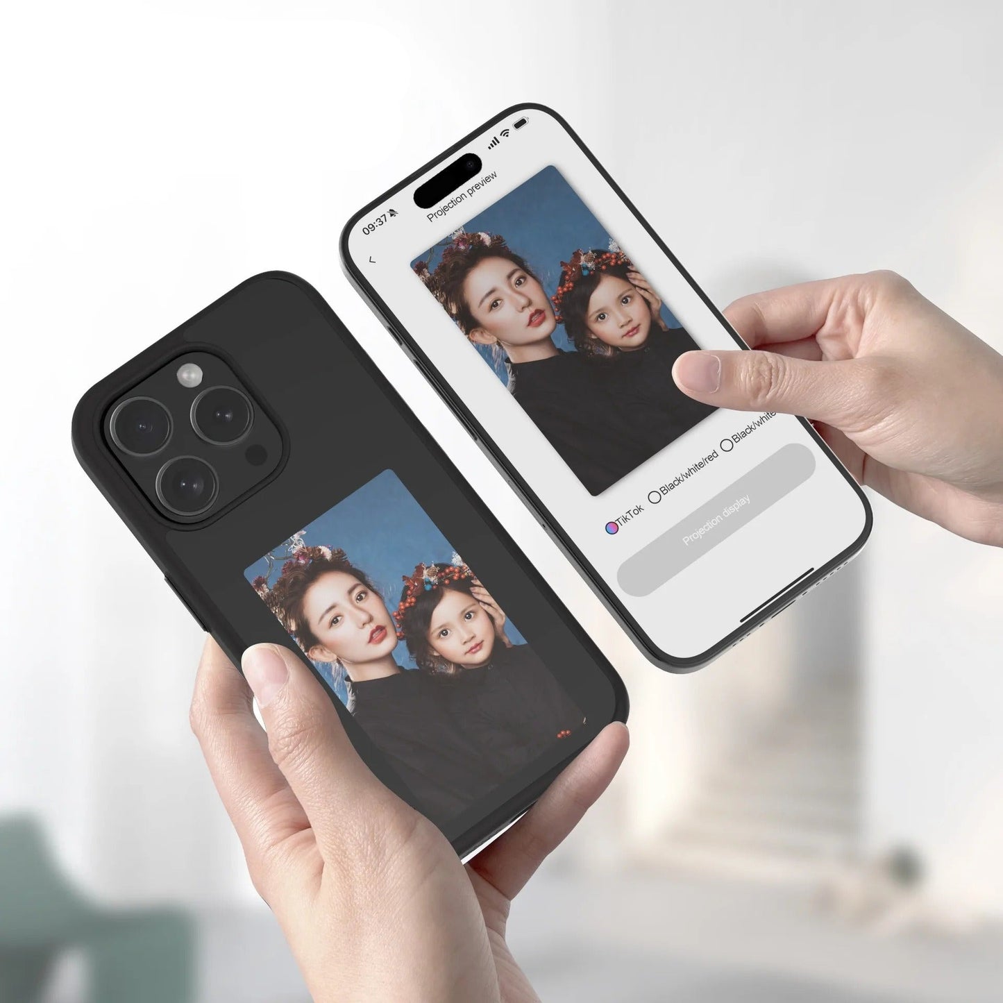 Coque pour iPhone personnalisable avec projection arrière