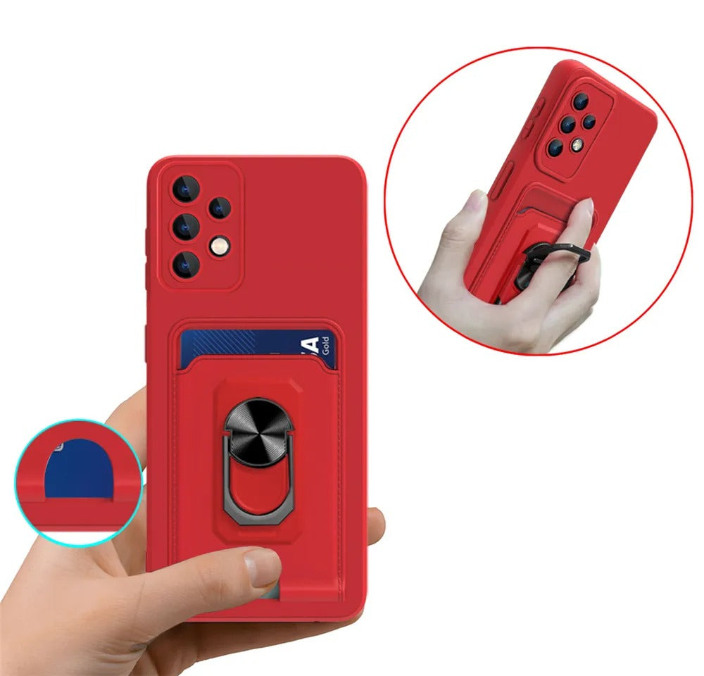 Coque en Silicone avec porte-anneau magnétique pour Samsung