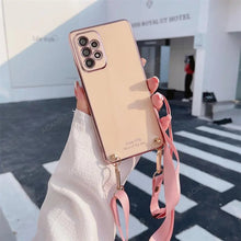 Charger l'image dans la galerie, Coque Bandoulière Silicone Plaqué pour Samsung