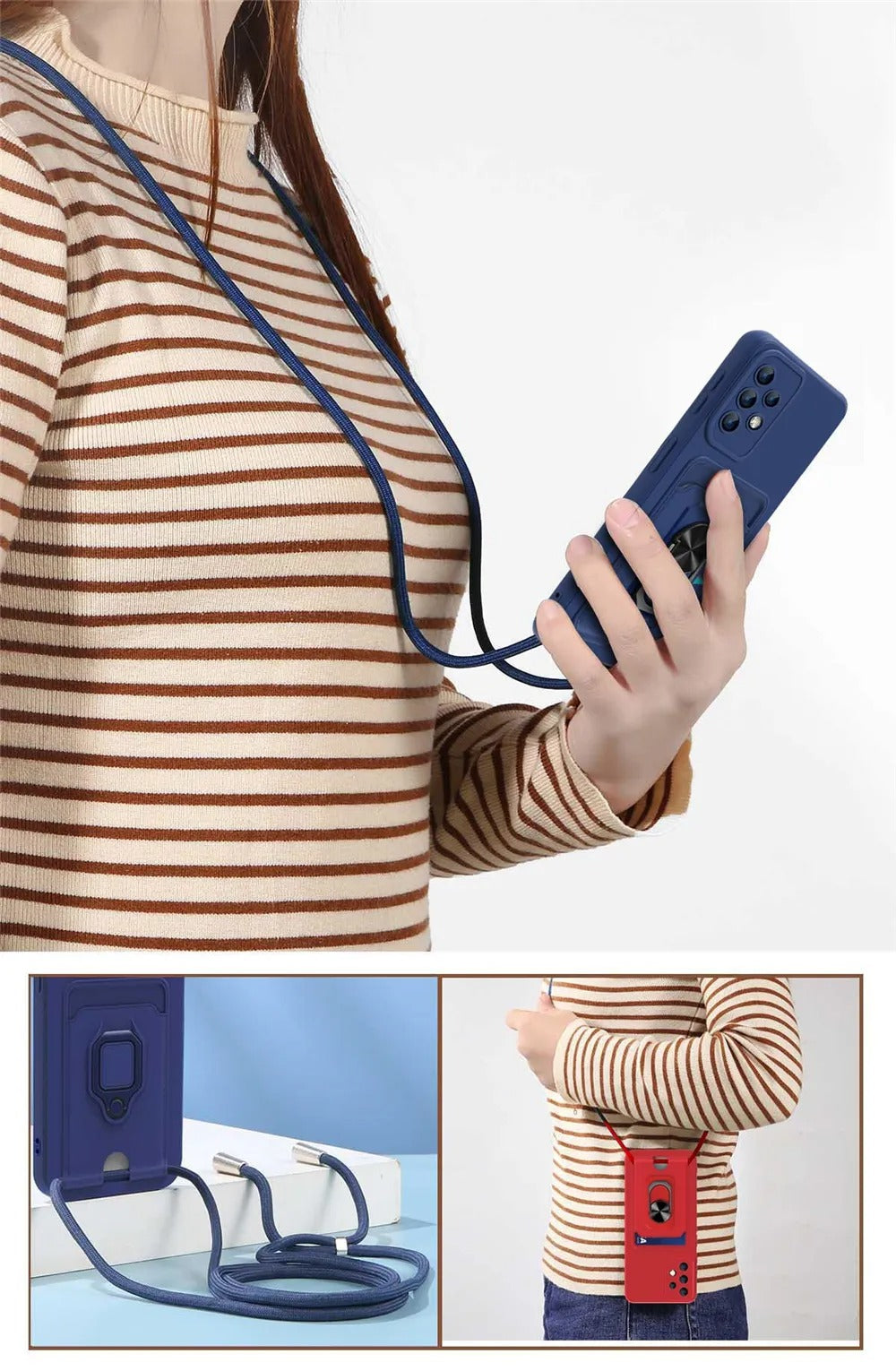 Coque en Silicone avec porte-anneau magnétique pour Samsung