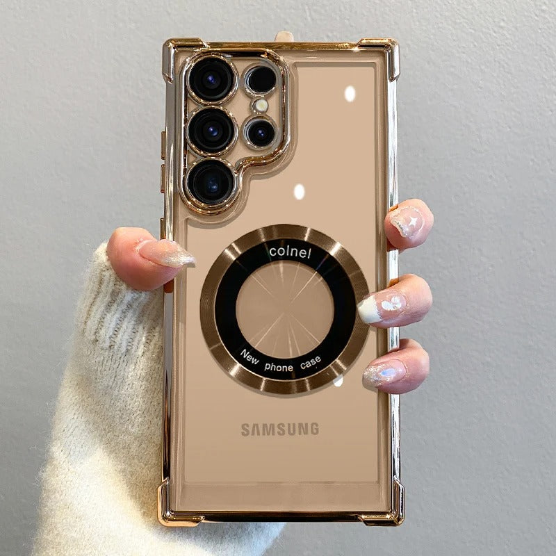 Coque de Téléphone de Luxe pour Samsung avec Charge Sans Fil MagSafe