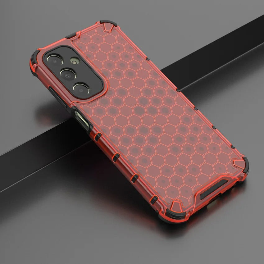 Coque de Luxe Alvéolée 2-en-1 pour Samsung – Caoutchouc Premium