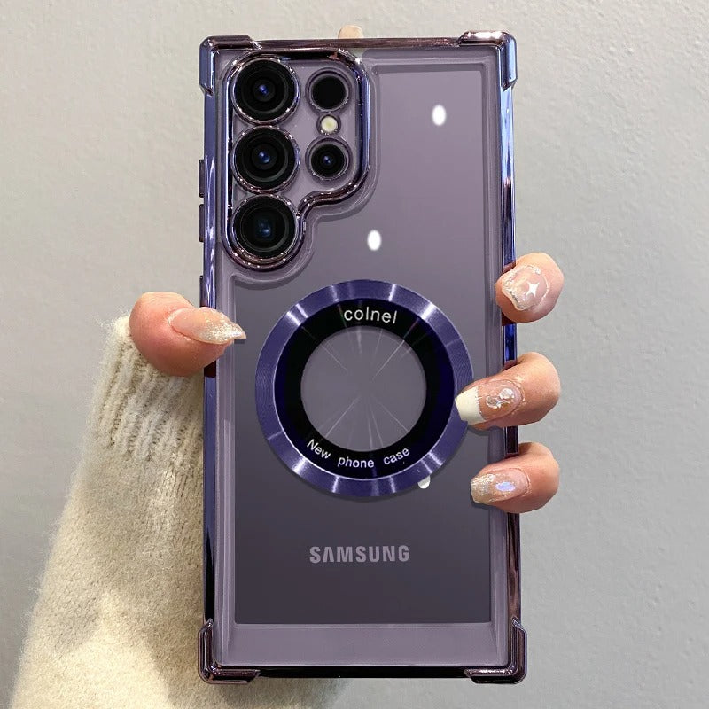 Coque de Téléphone de Luxe pour Samsung avec Charge Sans Fil MagSafe