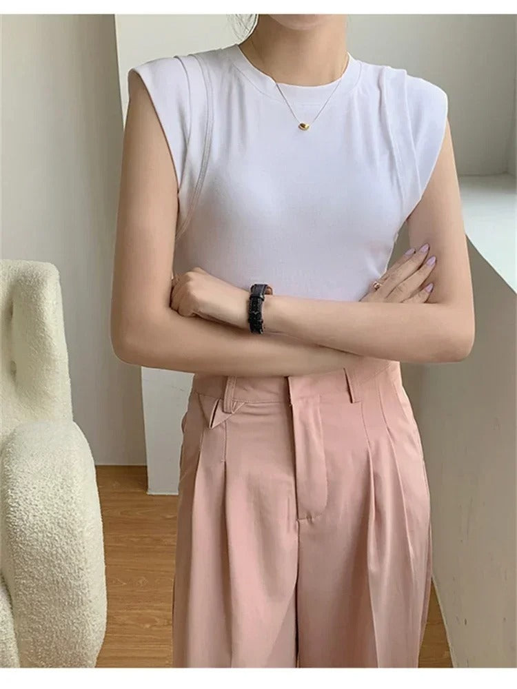 T-Shirt à manches courtes pour femme- Débardeur d'Été Tendance 2024