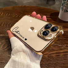 Charger l'image dans la galerie, Coque de Luxe Transparente avec Nom Personnalisé pour iPhone