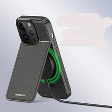 Charger l'image dans la galerie, Coque Cuir PU MagSafe - Fente Carte pour iPhone