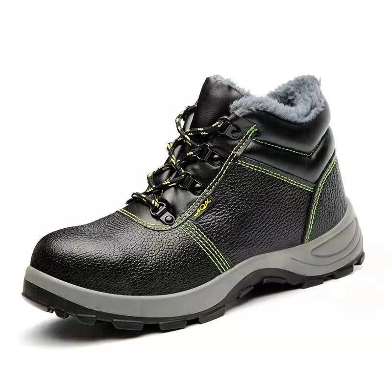 Chaussure de sécurité d'Hiver en Cuir avec Embout en Acier, Anti-Perforation