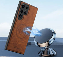 Charger l'image dans la galerie, Étui de Téléphone en Cuir avec Porte-Cartes pour Samsung