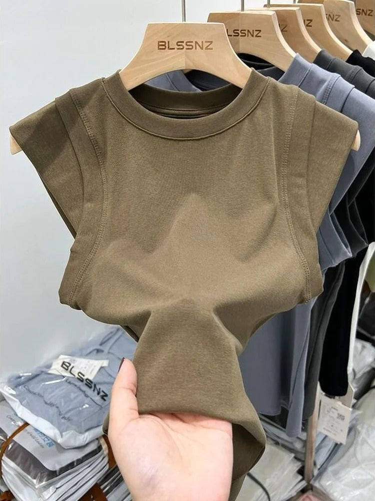 T-Shirt à manches courtes pour femme- Débardeur d'Été Tendance 2024