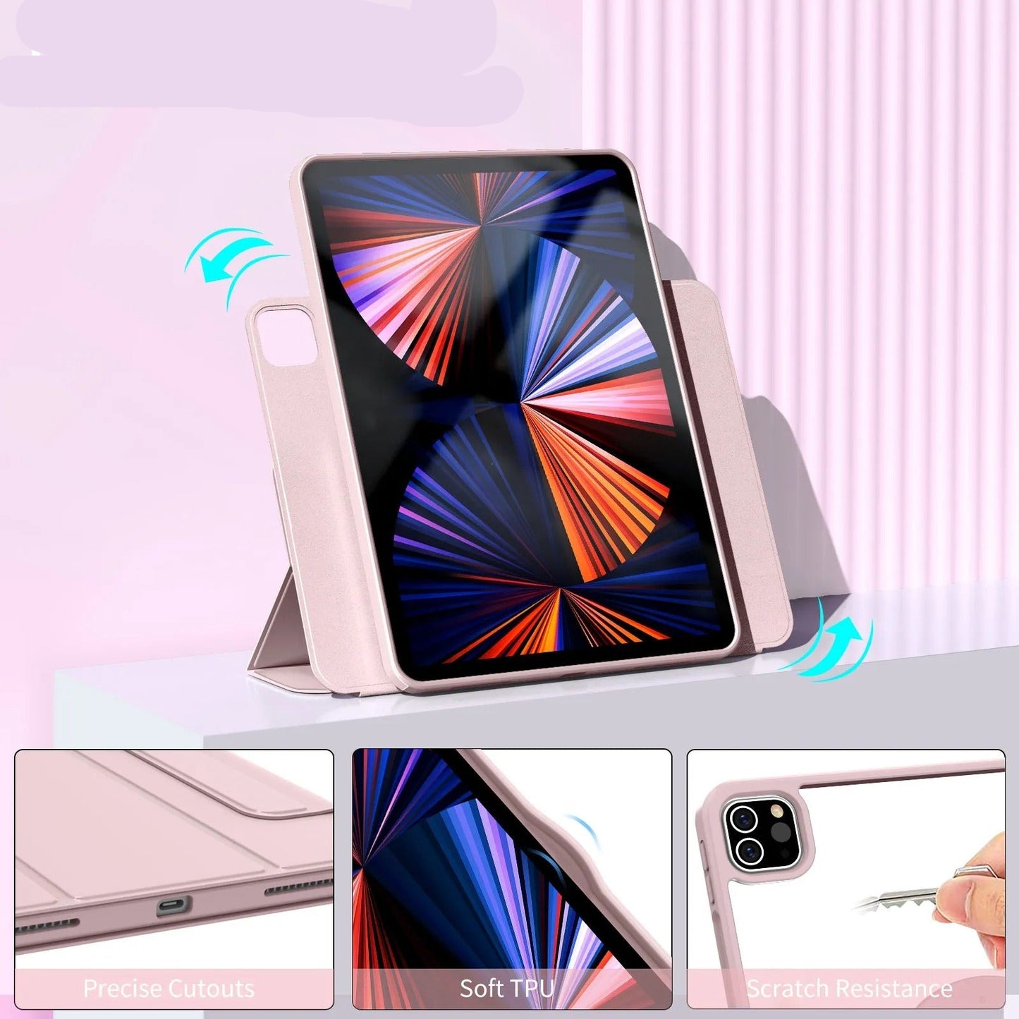 Étui pivotant à 360° pour iPad