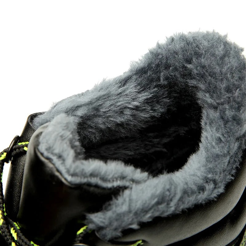 Chaussure de sécurité d'Hiver en Cuir avec Embout en Acier, Anti-Perforation
