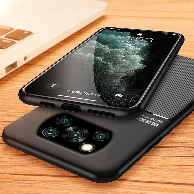 Coque de Téléphone en Cuir avec Plaque de Support Magnétique pour Voiture