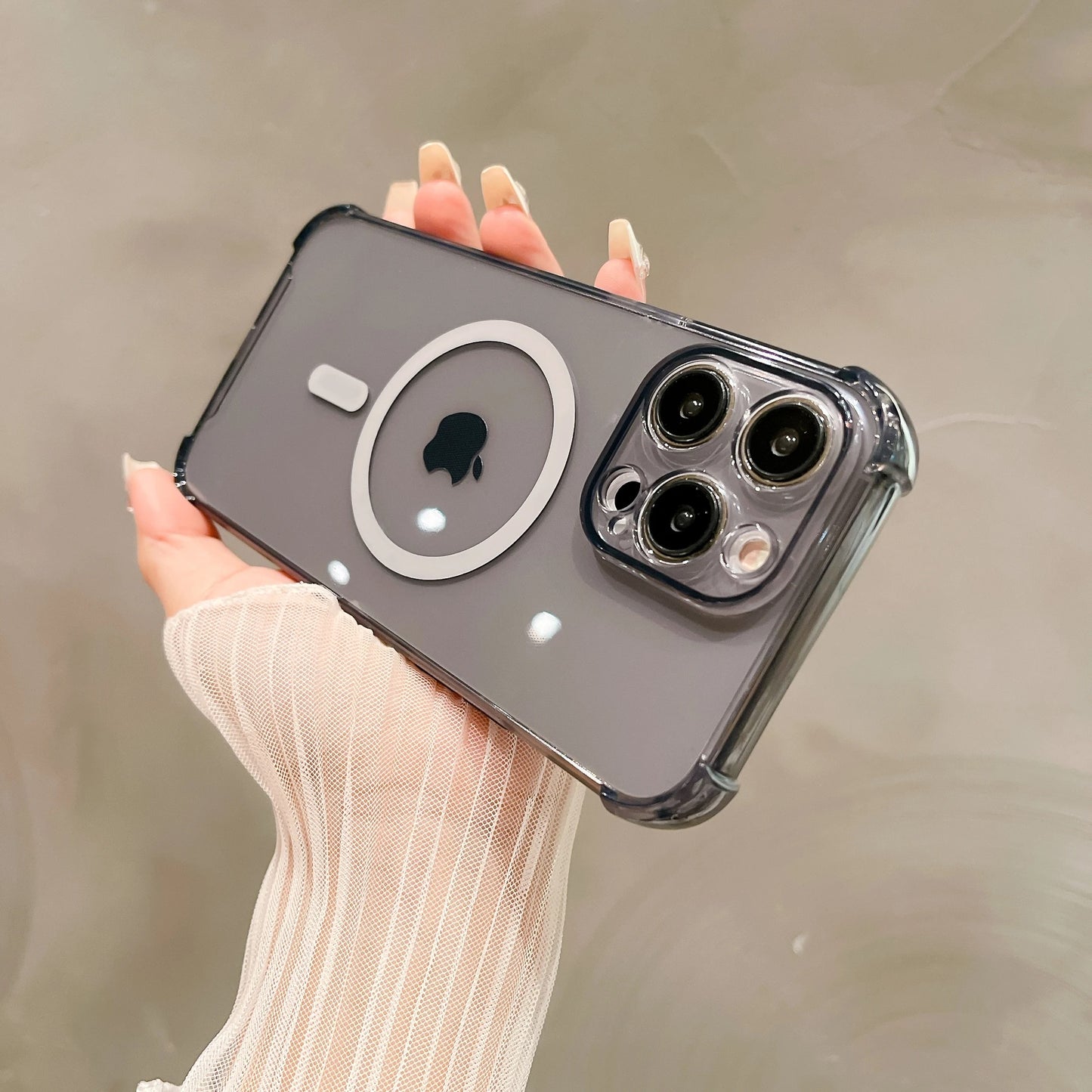 Coque pour iPhone Transparent Compatible MagSafe