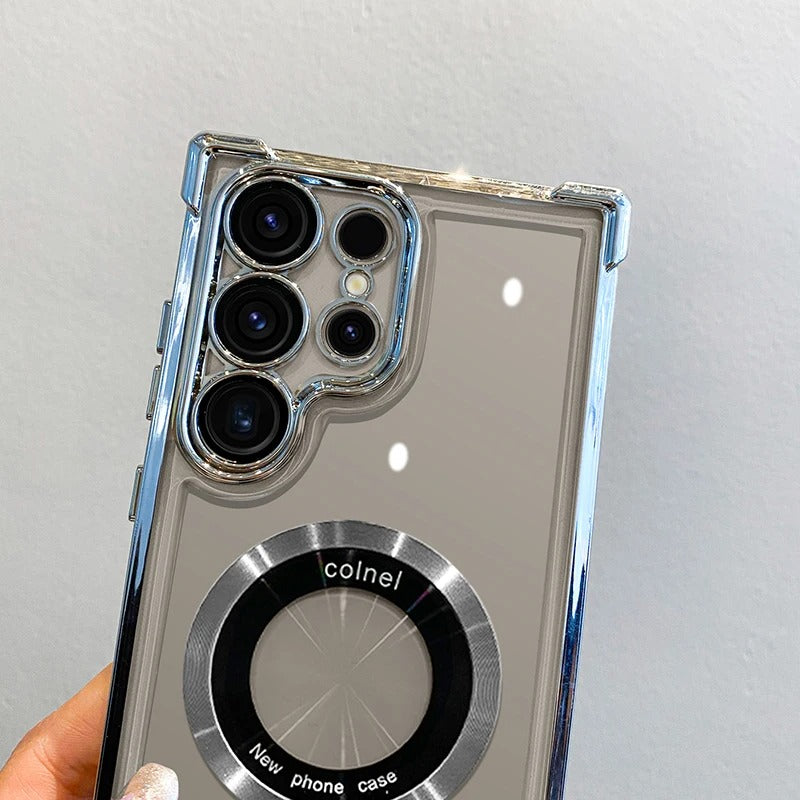 Coque de Téléphone de Luxe pour Samsung avec Charge Sans Fil MagSafe