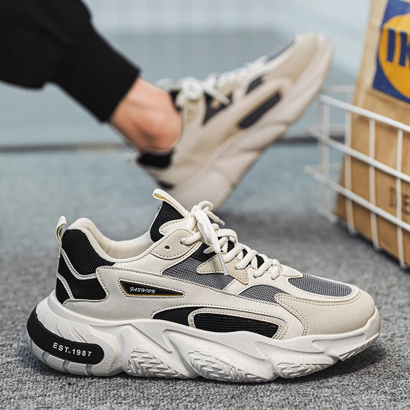 Chaussures de Sport Décontractées Respirantes à Lacets en Maille pour Hommes
