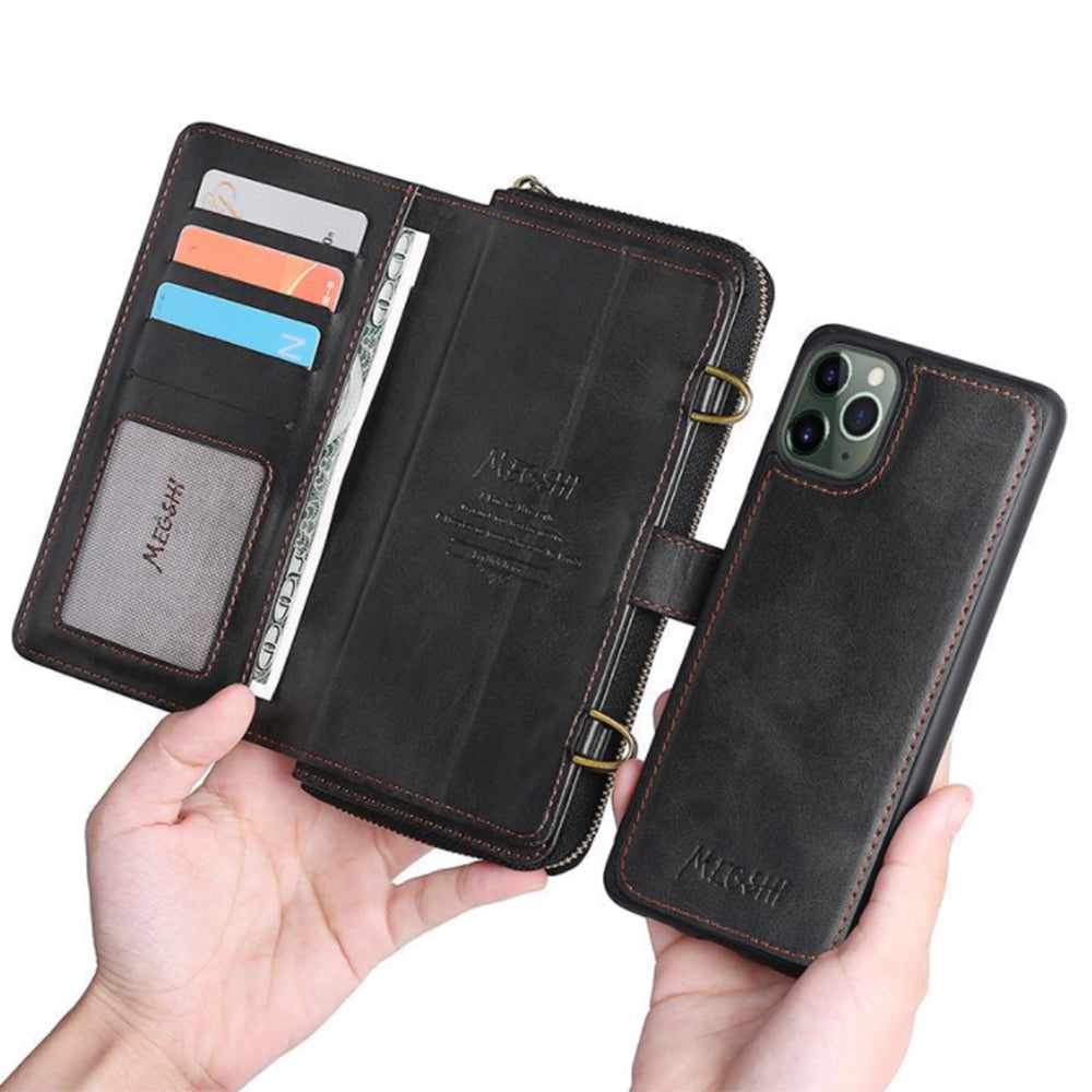 Funda de cuero con tapa para iPhone