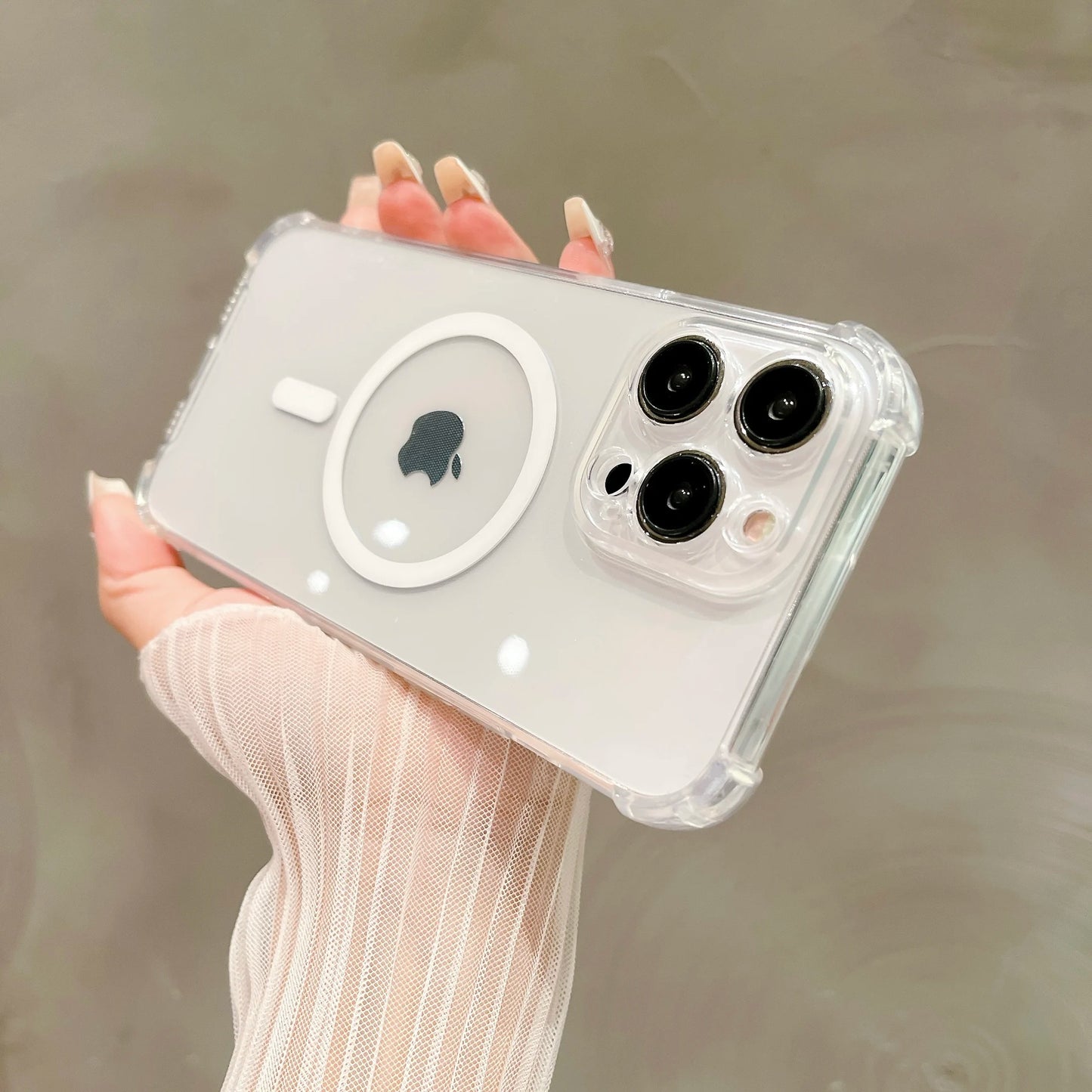 Coque pour iPhone Transparent Compatible MagSafe