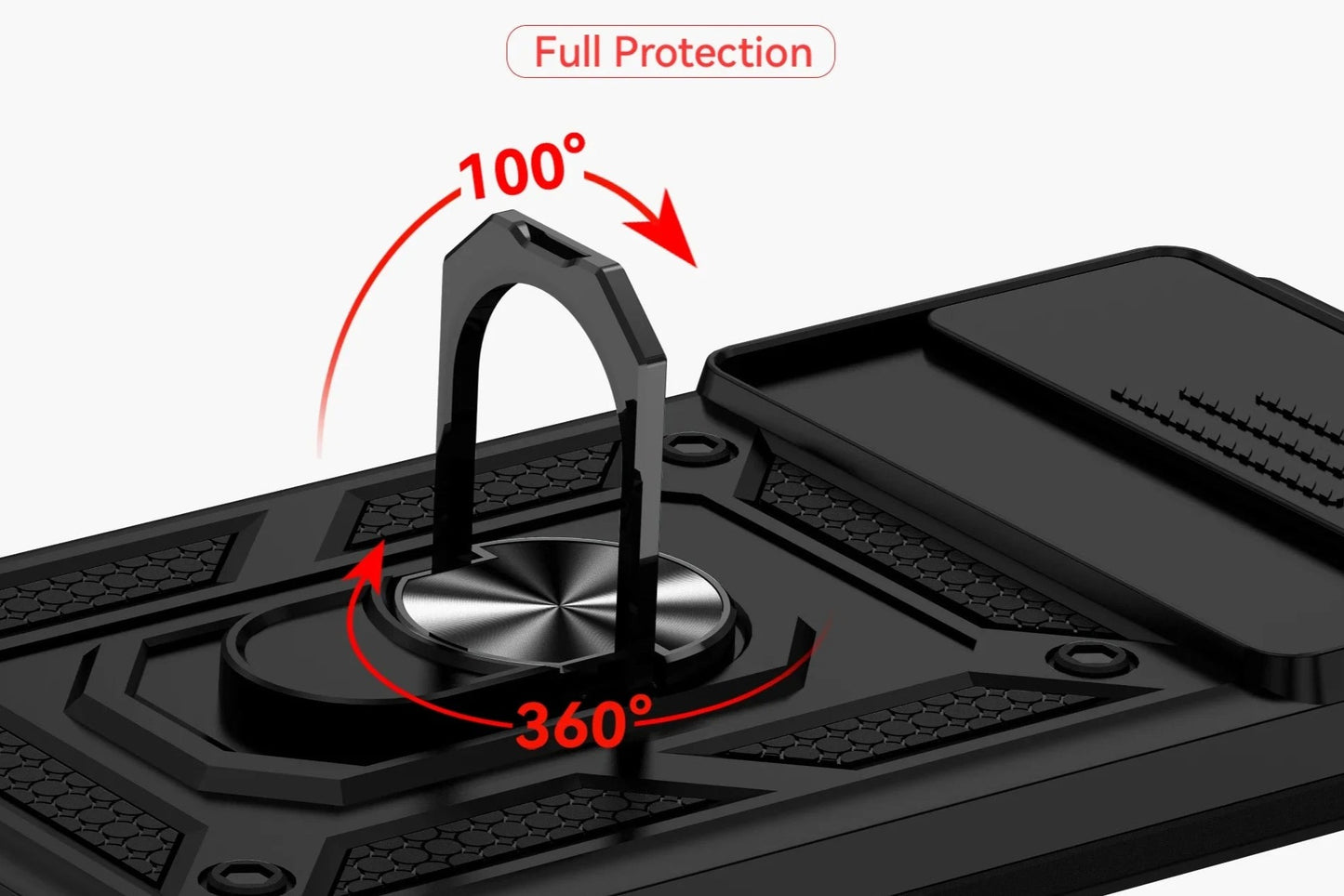 Coque Militaire Antichoc avec Fenêtre Coulissante pour Google Pixel