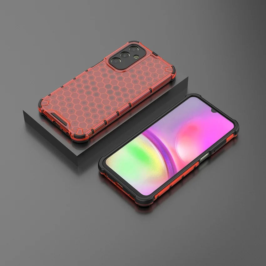 Coque de Luxe Alvéolée 2-en-1 pour Samsung – Caoutchouc Premium
