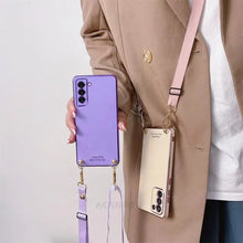Charger l'image dans la galerie, Coque Bandoulière Silicone Plaqué pour Samsung
