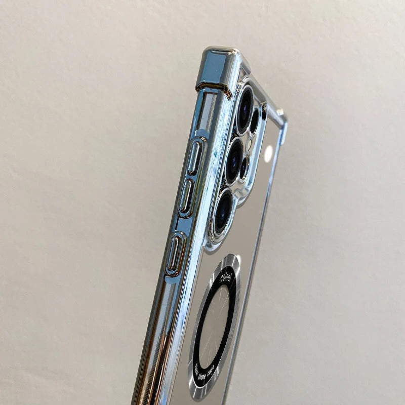 Coque de Téléphone de Luxe pour Samsung avec Charge Sans Fil MagSafe