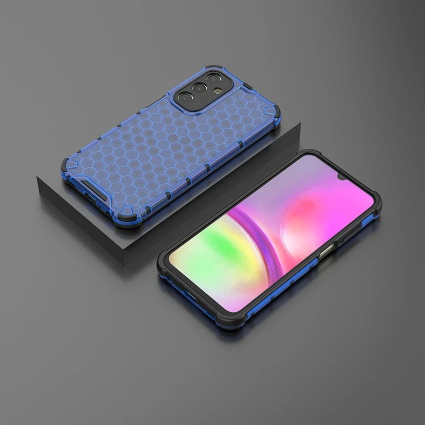 Coque de Luxe Alvéolée 2-en-1 pour Samsung – Caoutchouc Premium