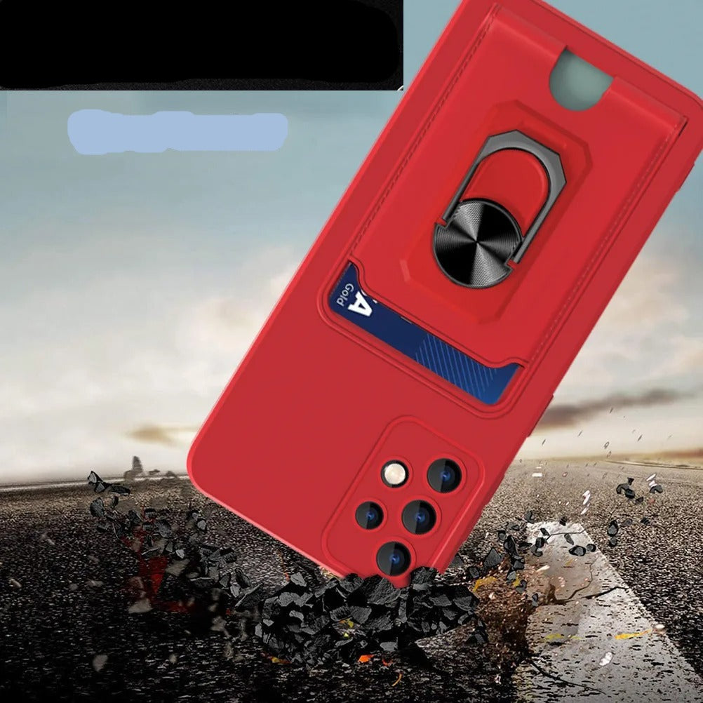 Coque en Silicone avec porte-anneau magnétique pour Samsung