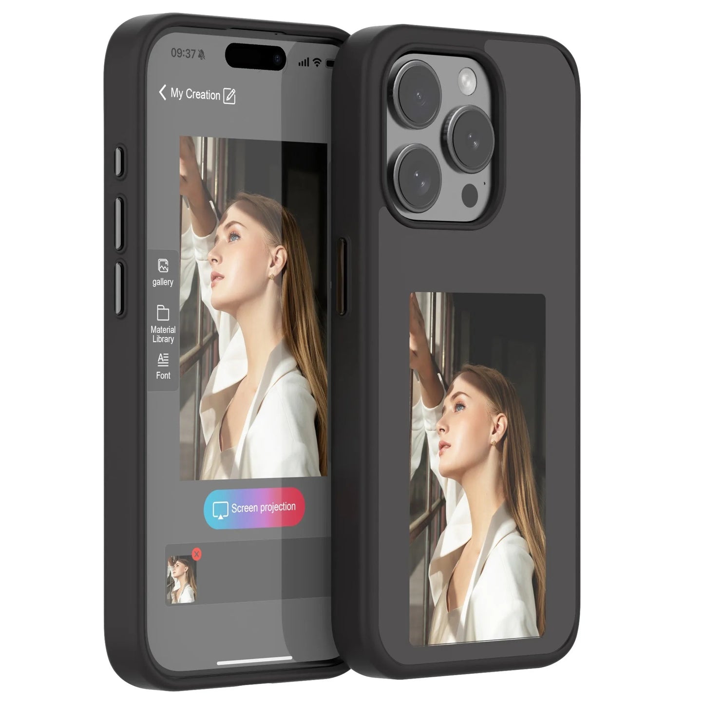 Coque pour iPhone personnalisable avec projection arrière