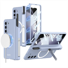 Charger l'image dans la galerie, Coque à Charnière Magnétique avec Porte-Stylo et Support de Déclinaison pour Samsung Galaxy Z Fold 5 – Compatible MagSafe
