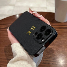 Charger l'image dans la galerie, Étui de Luxe en Cuir d'Agneau Plaqué pour iPhone