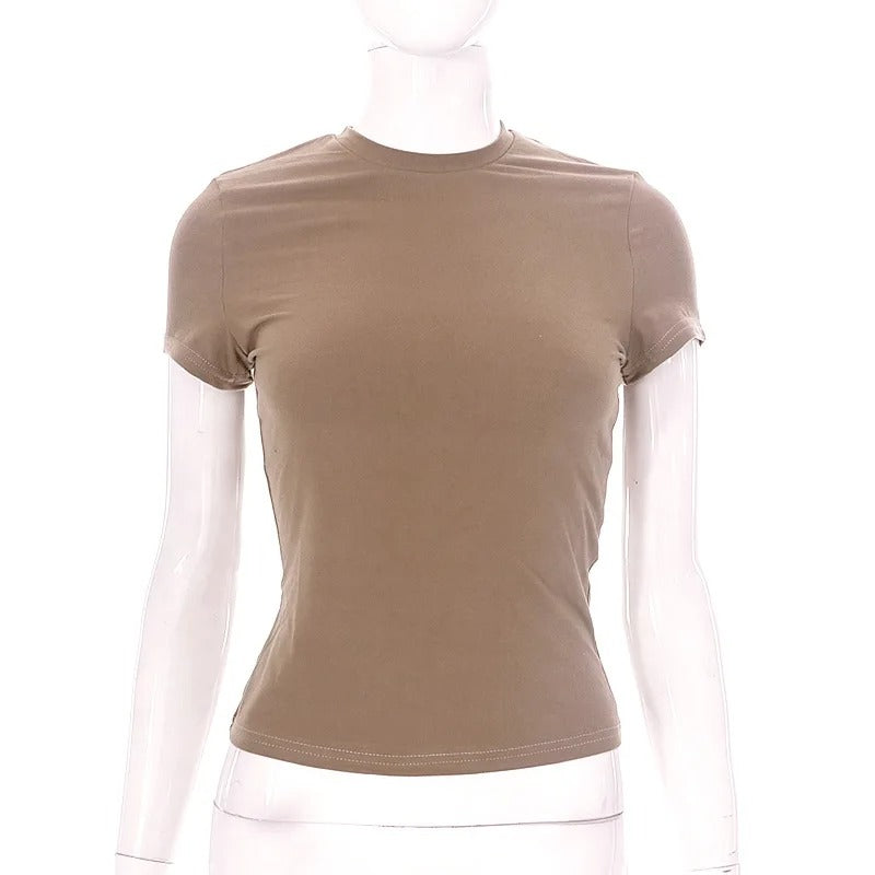 T-Shirt à Manches Courtes pour Femme – Simple et Décontracté