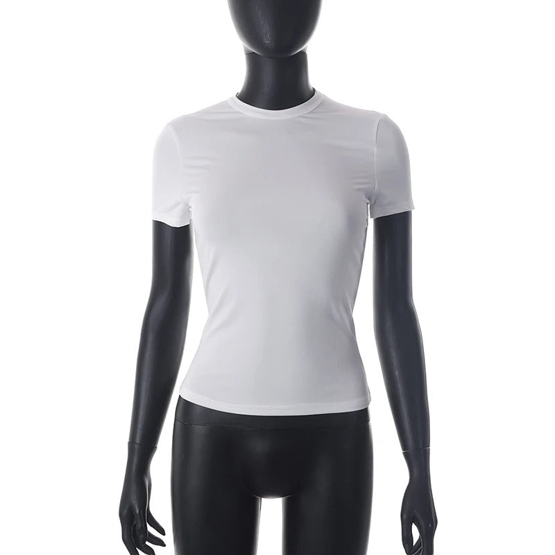 T-Shirt à Manches Courtes pour Femme – Simple et Décontracté