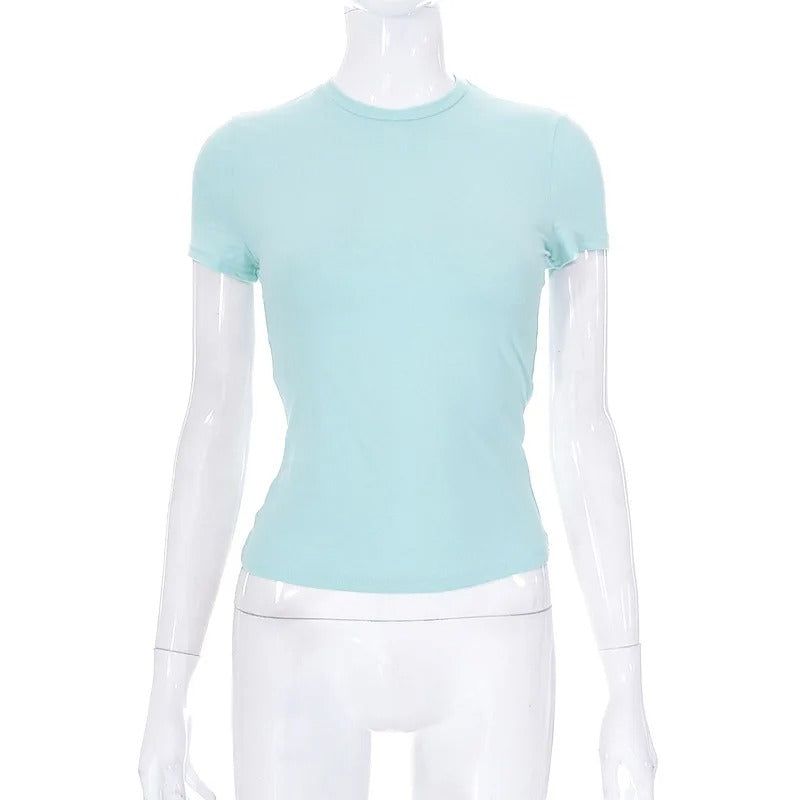 T-Shirt à Manches Courtes pour Femme – Simple et Décontracté