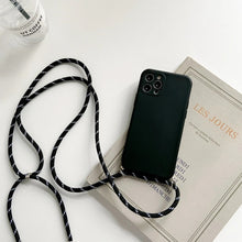 Charger l'image dans la galerie, Coque en silicone avec cordon pour iPhone