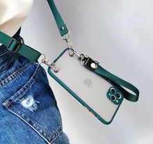 Charger l'image dans la galerie, Coque Silicone Transparente avec Collier à bandoulière pour iPhone