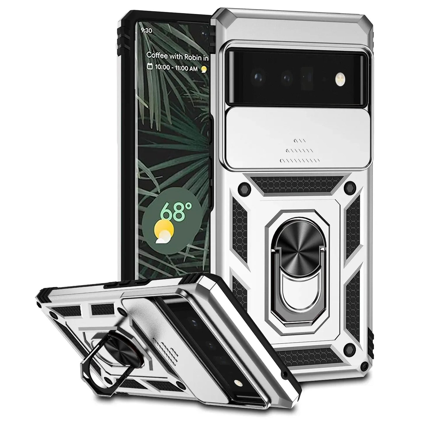 Coque Militaire Antichoc avec Fenêtre Coulissante pour Google Pixel