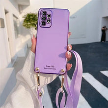 Charger l'image dans la galerie, Coque Bandoulière Silicone Plaqué pour Samsung