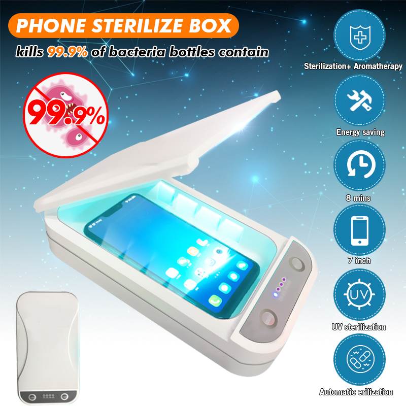 Caja de desinfección UV para teléfonos celulares